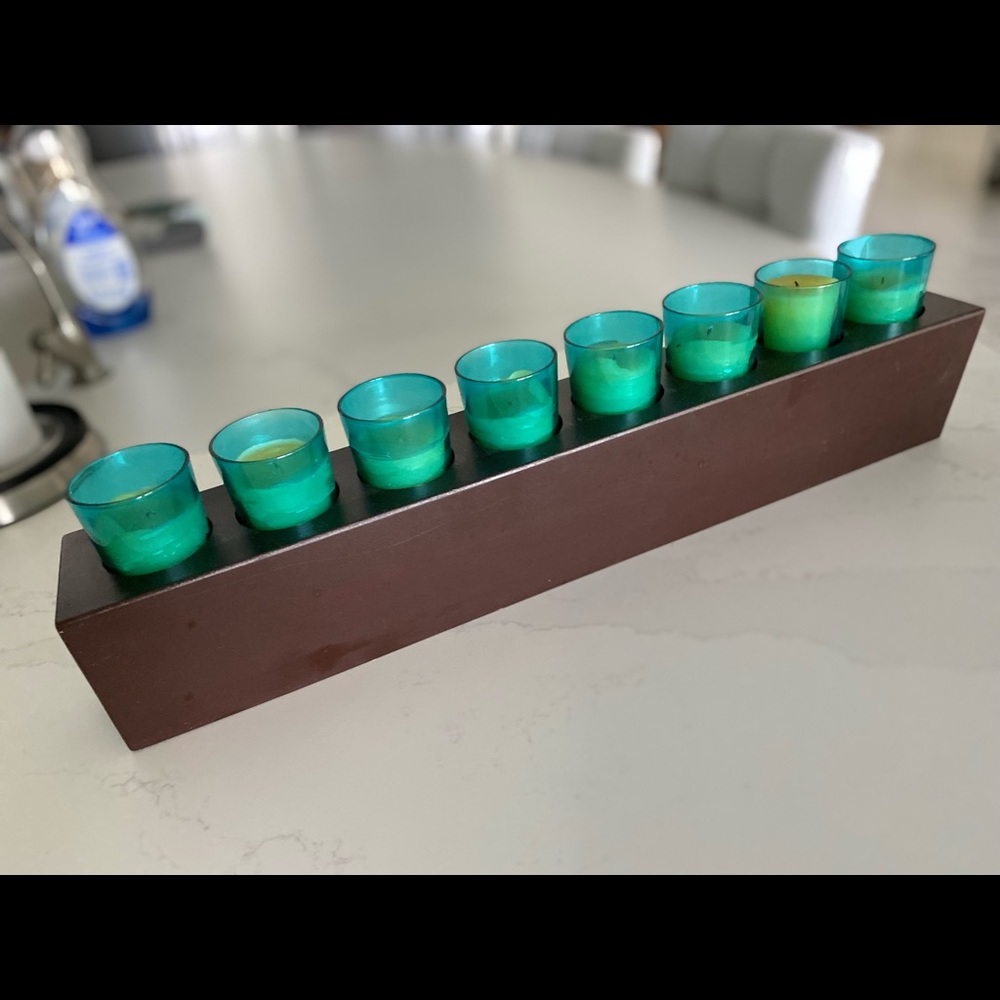 Votive candle set with 3 sets of 12 unused small votives/1 set of 9 large votive